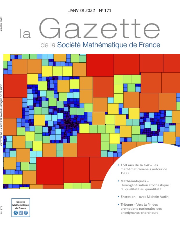 La Gazette de la Société Mathématique de France 171 (janvier 2022)