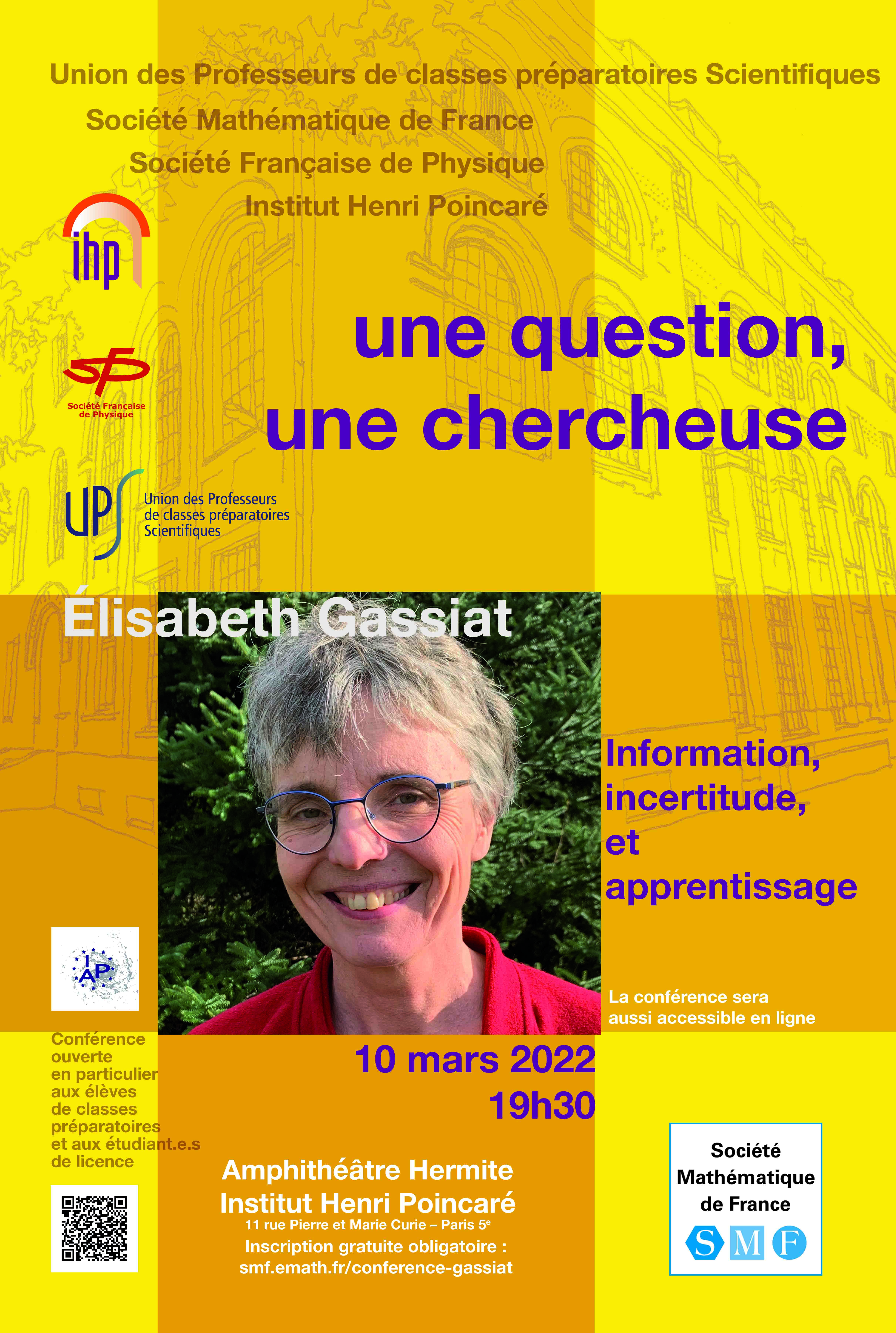Affiche conférence E. Gassiat