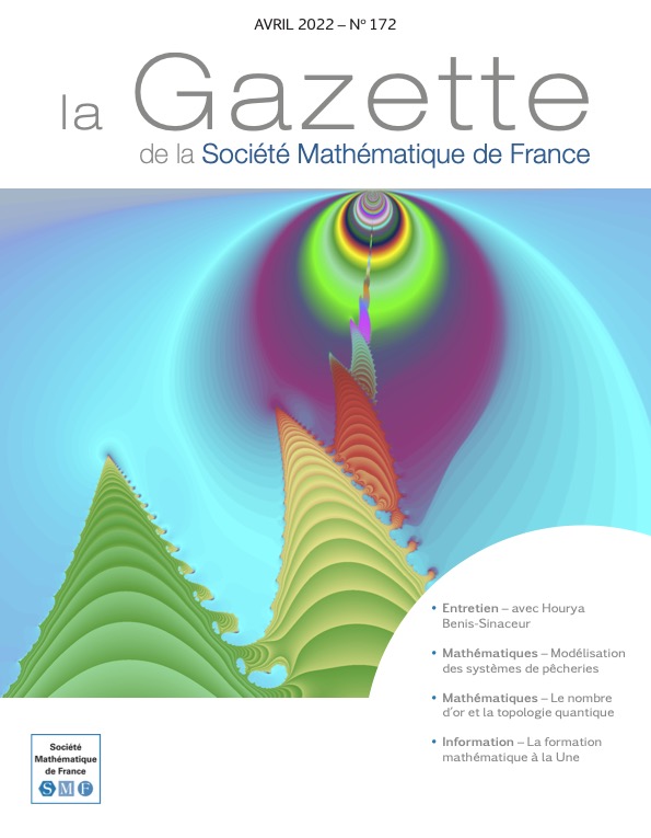 La Gazette de la Société Mathématique de France 172 (avril 2022)