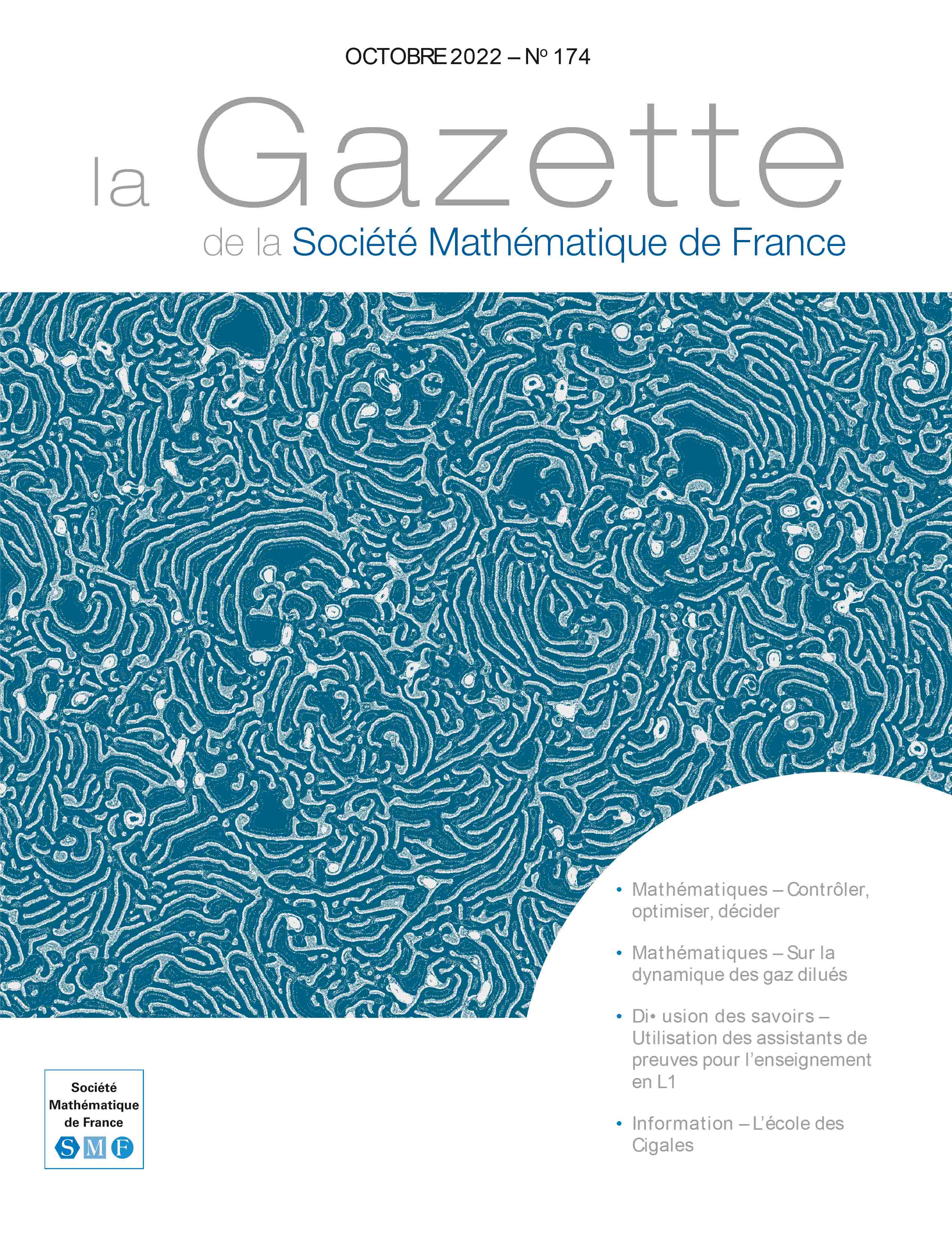La Gazette de la Société Mathématique de France 174 (octobre 2022)