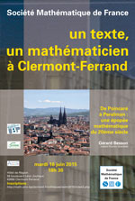 Un texte, un mathématicien à Clermont