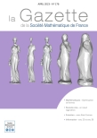 La Gazette de la Société Mathématique de France 176 (avril 2023)