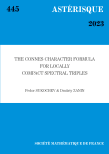 The Connes character formula for locally compact spectral triples