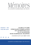 Global in time Strichartz inequalities on asymptotically flat manifolds with temperate trapping