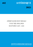 Séminaire Bourbaki, volume 2024/2025, exposés 1227-1241