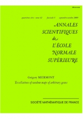 Mosaïques sur des cartes aléatoires en genre arbitraire