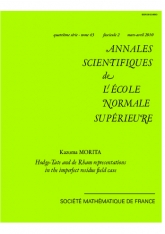 Représentations de Hodge-Tate et de de Rham dans le cas d'un corps résiduel imparfait