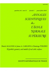 Géometrie hyperbolique et espace des modules des surfaces cubiques réelles