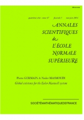 Existence globale pour le système d'Euler-Maxwell