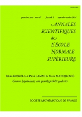 Hyperbolicité de Gromov et quasi-hyperbolique géodésique