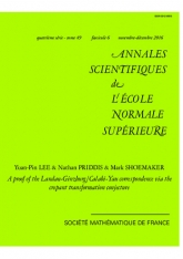 Une preuve de la correspondance de Landau-Ginzburg/Calabi-Yau via la conjecture de la transformation crépante