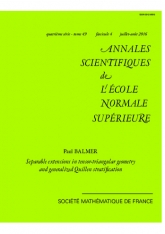 Extensions séparables en géométrie triangulaire tensorielle et stratiﬁcation de Quillen généralisée