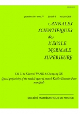 Quasi-projectivité de l'espace de modules des variétés de Kähler-Einstein Fano régulières