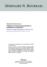 Exposé Bourbaki 764 : Algèbres de von Neumann de groupes libres et probabilités non commutatives