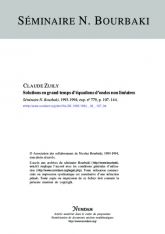 Exposé Bourbaki 779 : Solutions en grand temps d'équations d'ondes non linéaires