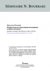 Exposé Bourbaki 784 : Résultats récents sur l'approximation des morphismes en algèbre commutative d'après André, Artin, Popescu et Spivakovsky