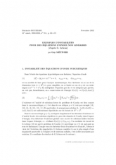 Exposé Bourbaki 911 : Exemples d'instabilités pour des équations d'ondes non linéaires