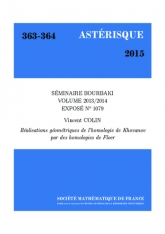 Exposé Bourbaki 1079 : Réalisations géométriques de l'homologie de Khovanov par des homologies de Floer