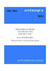 Exposé Bourbaki 1082 : Sur l'ultramétricité dans les verres de spin