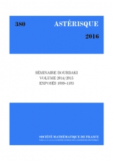 Séminaire Bourbaki, volume 2014/2015, exposés 1089-1103