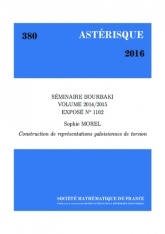 Exposé Bourbaki 1102 : Construction de représentations galoisiennes de torsion