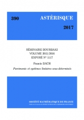 Exposé Bourbaki 1117 : Parcimonie et systèmes linéaires sous-determinés