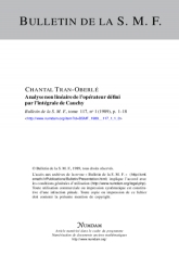 Analyse non linéaire de l'opérateur déﬁni par l'intégrale de Cauchy