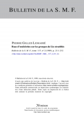 Base d'ondelettes sur les groupes de Lie stratifiés