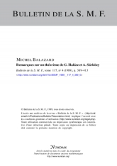 Remarques sur un théorème de G. Halász et A. Sárközy