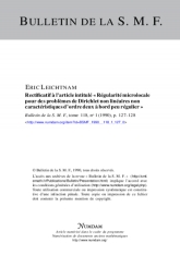 Rectiﬁcatif a l'article intitulé “régularité microlocale pour des problèmes de Dirichlet non linéaires non caractéristiques d'ordre deux à bord peu régulier”