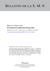 Prolongement d'applications holomorphes