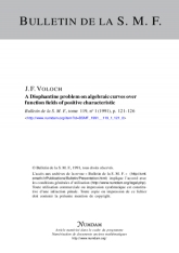 A diophantine problem on algebraic curves over function ﬁelds of positive characteristic