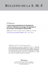 Construction géométrique des idempotents eulériens. ﬁltration des groupes de polytopes et des groupes d'homologie de Hochschild