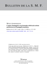 Cauchy-Fantappiè-Leray formulas with local sections and the inverse Fantappiè transform