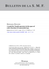 A model for Toepliz operators in the space of entire functions of exponential type