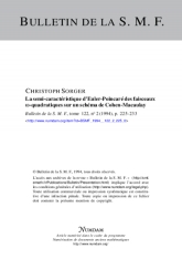 La semi-caractéristique d'Euler-Poincaré des faisceaux $\omega $-quadratiques sur un schéma de Cohen-Macaulay