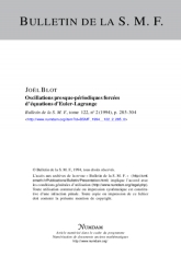 Oscillations presque-périodiques forcées d'équations d'Euler-Lagrange