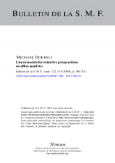 Linear models for reductive group actions on aﬃne quadrics