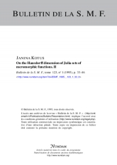 On the Hausdorﬀ dimension of Julia sets of meromorphic functions II