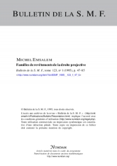 Familles de revêtements de la droite projective