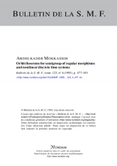 Orbit theorems for semigroup of regular morphisms and nonlinear discrete time systems