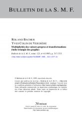 Multiplicités des valeurs propres et transformations étoile-triangle des graphes