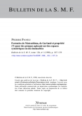 Formules de Matsushima, de Garland et propriété (T) pour des groupes agissant sur des espaces symétriques ou des immeubles