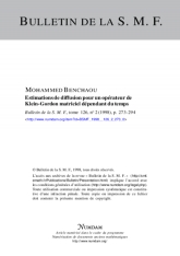 Estimations de diﬀusion pour un opérateur de Klein-Gordon matriciel dépendant du temps