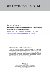 Les équations de Navier-Stokes 3D vues comme une perturbation des équations de Navier-Stokes 2D