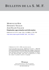 Approximation diophantienne et déformation