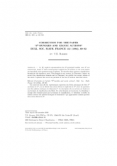 Correction à l'article “$S^3$-bundles and exotic actions”, Bull. Soc. Math. France 112 (1984), 69–92