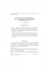 Étude d'une transformation non uniformément hyperbolique de l'intervalle $[0,1[$