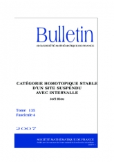 Catégorie homotopique stable d'un site suspendu avec intervalle