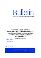 Comparaison entre cohomologie cristalline et cohomologie étale $p$-adique sur certaines variétés de Shimura